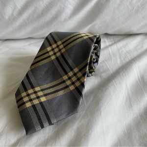 GEOFFREY BEENE yellow and gray tie